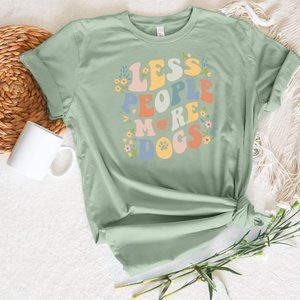 Less People More Dogs Graphic T-Shirt